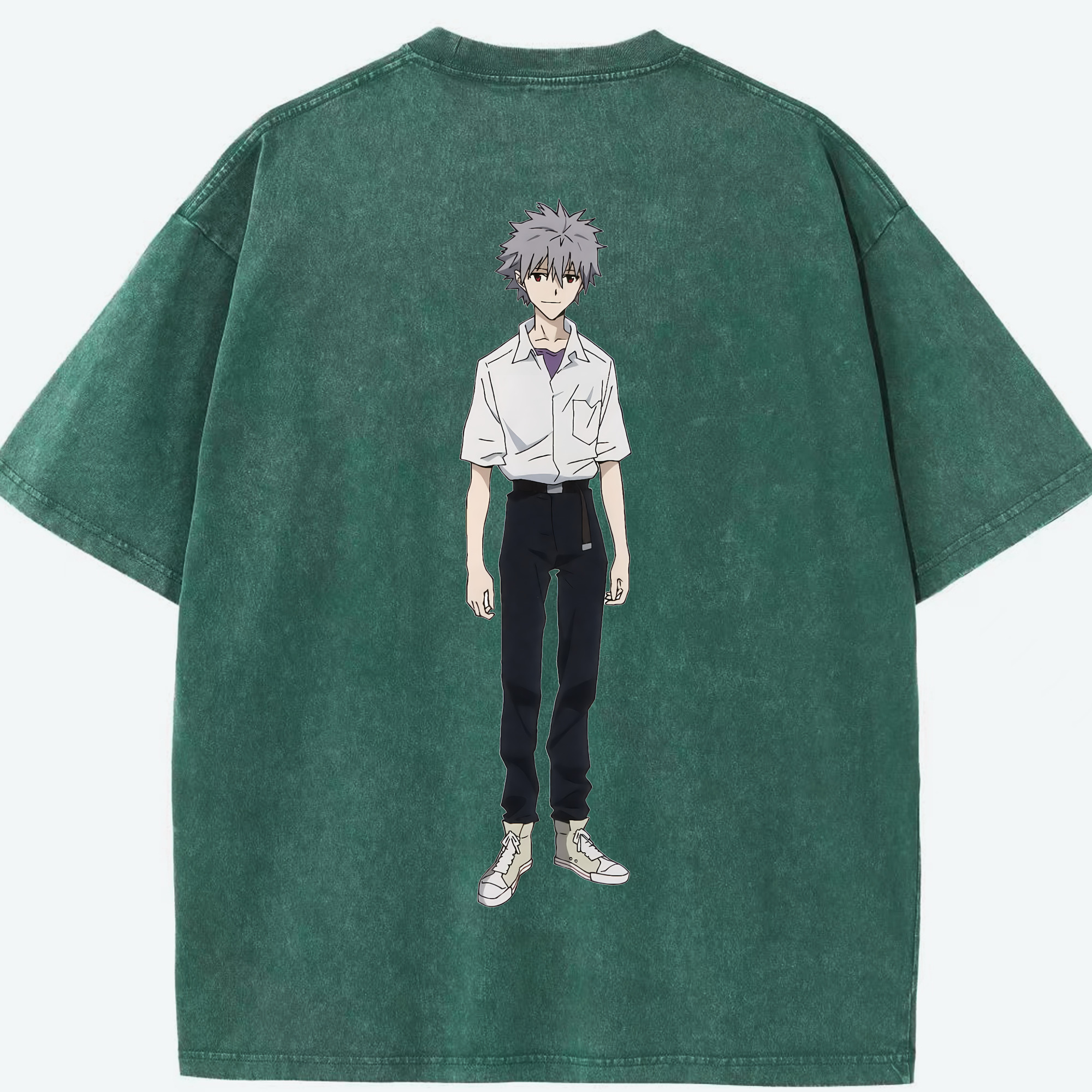 （画像用） EVA 新世紀エヴァンゲリオン 綿100% ヴィンテージ風 半袖Tシャツ（背面プリント）